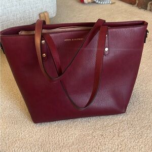 Poppy & Peonies tote laptop bag